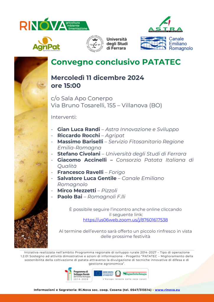 Convegno conclusivo del progetto "Patatec"